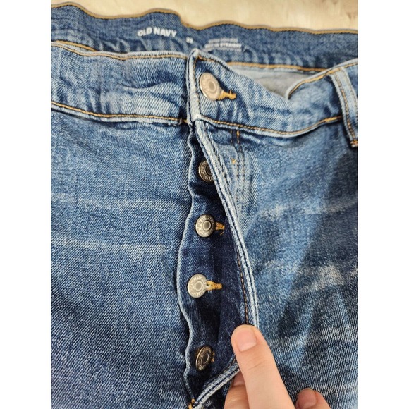 Old Navy Women Extra High Rise Sky High Secret Smooth Pocket Distressed Jeans 22 - Picture 3 of 8